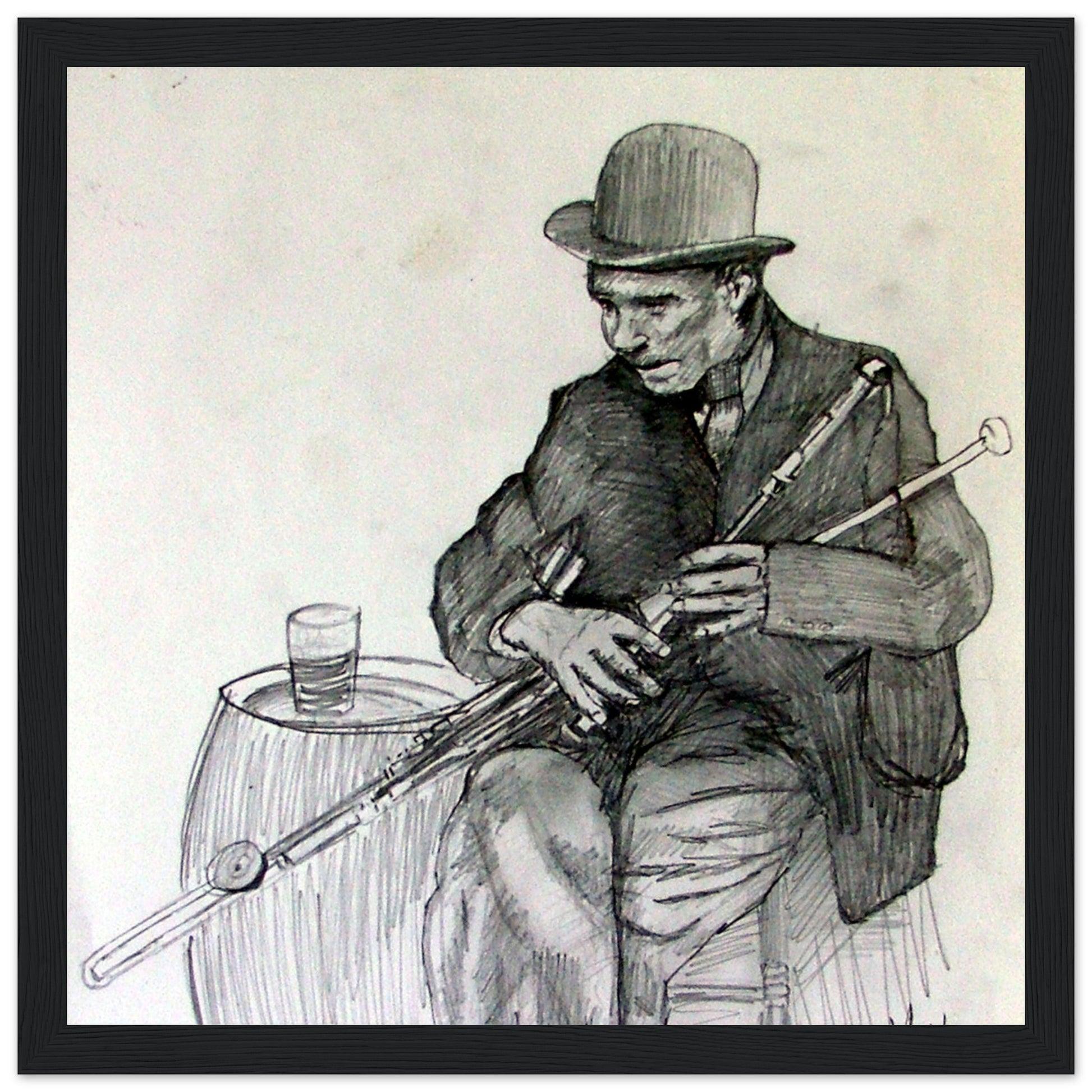 Uilleann Piper Wall Art Print: <b>Traditional Irish Music Heritage</b> ...