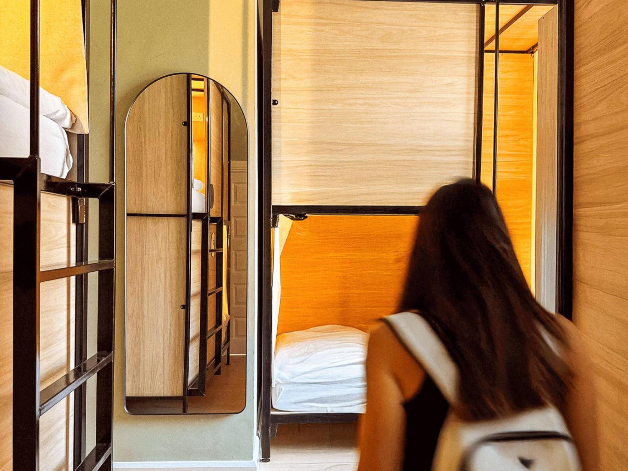 Bed in 6-Bed Female Dormitory Room with Private Bathroom